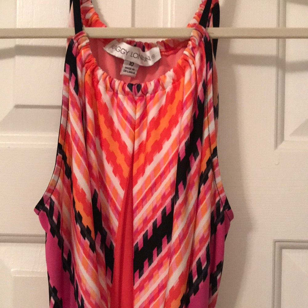 Maggie London coral print sundress - Picture 2 of 3